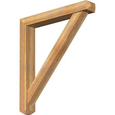 Ekena Millwork Traditional Craftsman Rough Sawn Bracket w/ Offset Brace, Western Red Cedar, 6"W x 40"D x 44"H BKT0604X40X44TRA04RWR